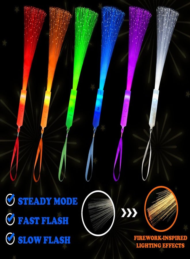 Wondrus 6 Pack Glow Sticks Toys Party Favors Supplies for Kids, Light Up Fiber Optic Wand Sparklers Fireworks Sticks for Toddlers, Neon Accessories Decorations for Mardi Gras,Carnival,Wedding,Birthday,Camping - Image 5